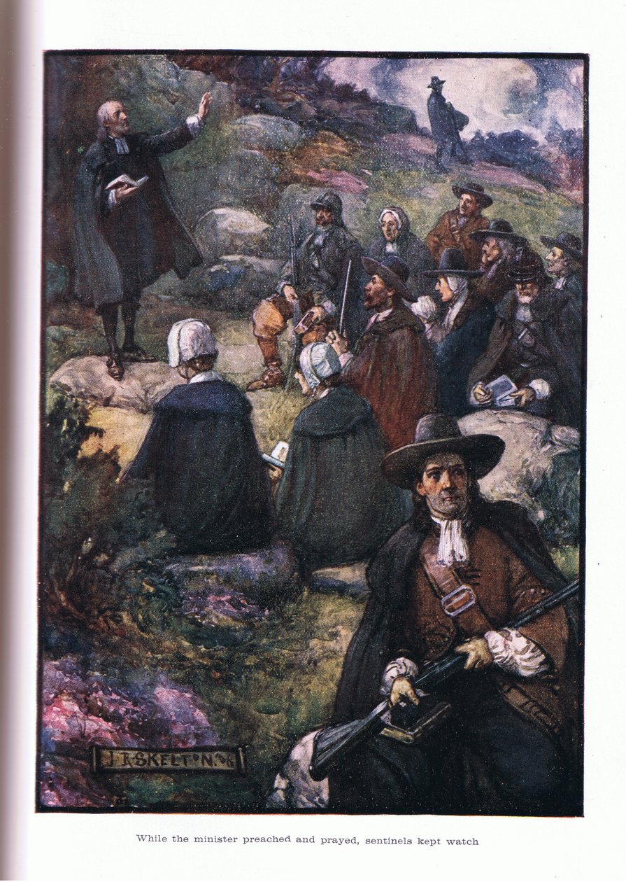 Mens prestene forkynte og ba, holdt vaktpostene vakt, 1910 av Joseph Ratcliffe Skelton