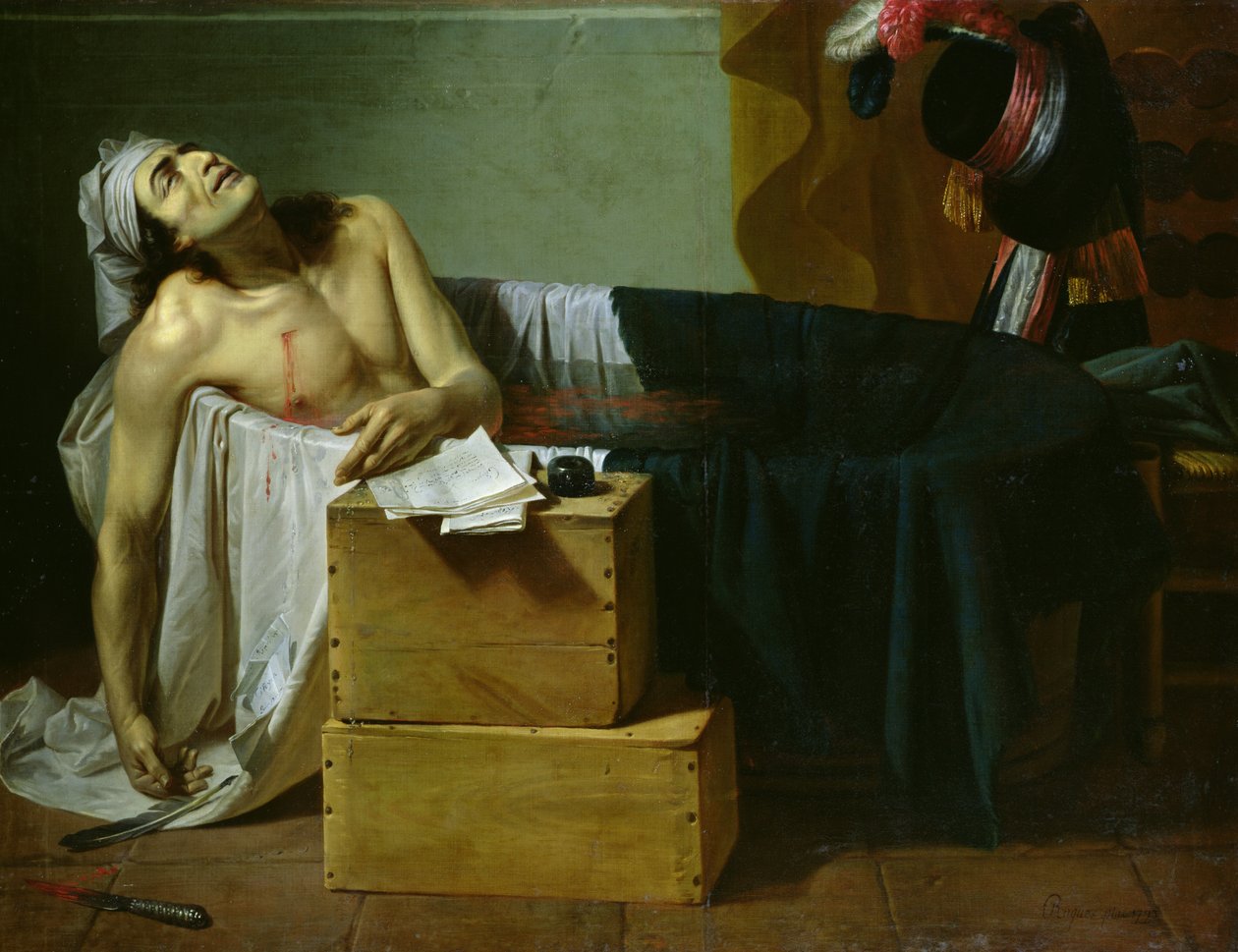 Marats død, 1793 av Joseph Roques