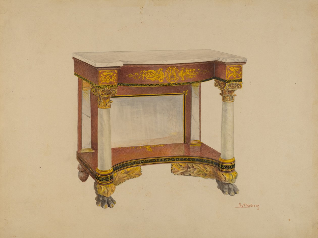 Konsollbord, 1936. av Joseph Rothenberg