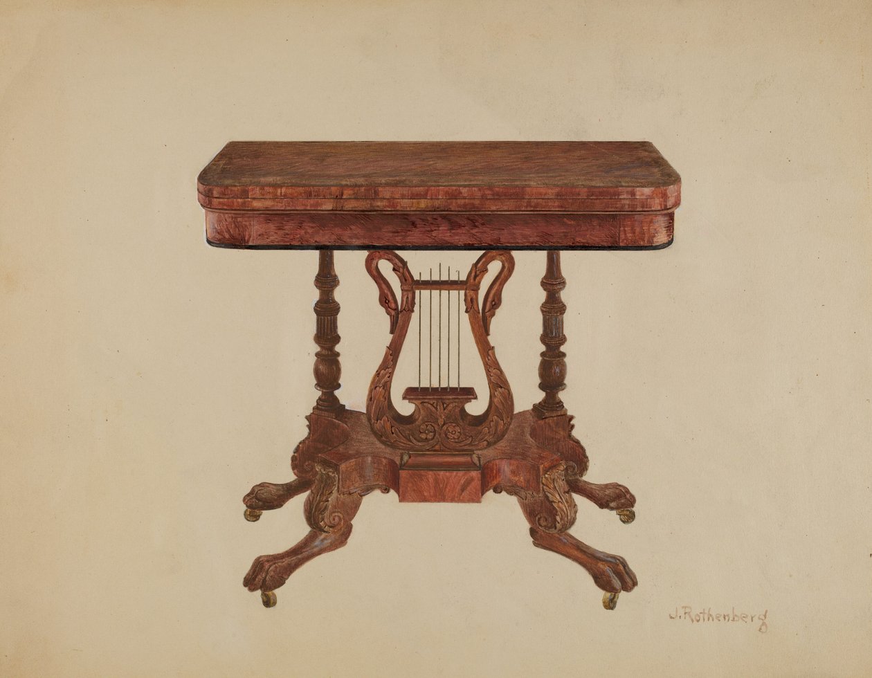 Bordlyre sokkel, 1936. av Joseph Rothenberg