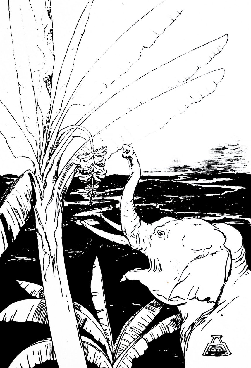 illustrasjon av en elefant av Kipling (gravering) av Joseph Rudyard Kipling