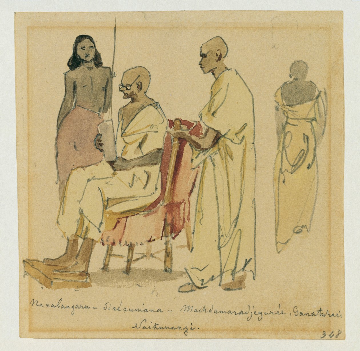 Buddhistisk yppersteprest med assistent på Ceylon av Joseph Selleny