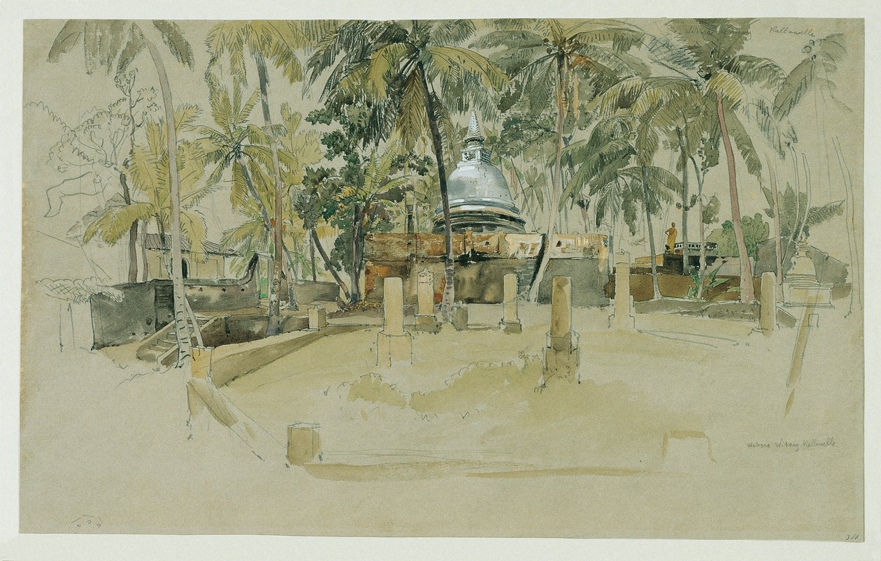 Buddhisttempel på Ceylon (Sri Lanka) av Joseph Selleny
