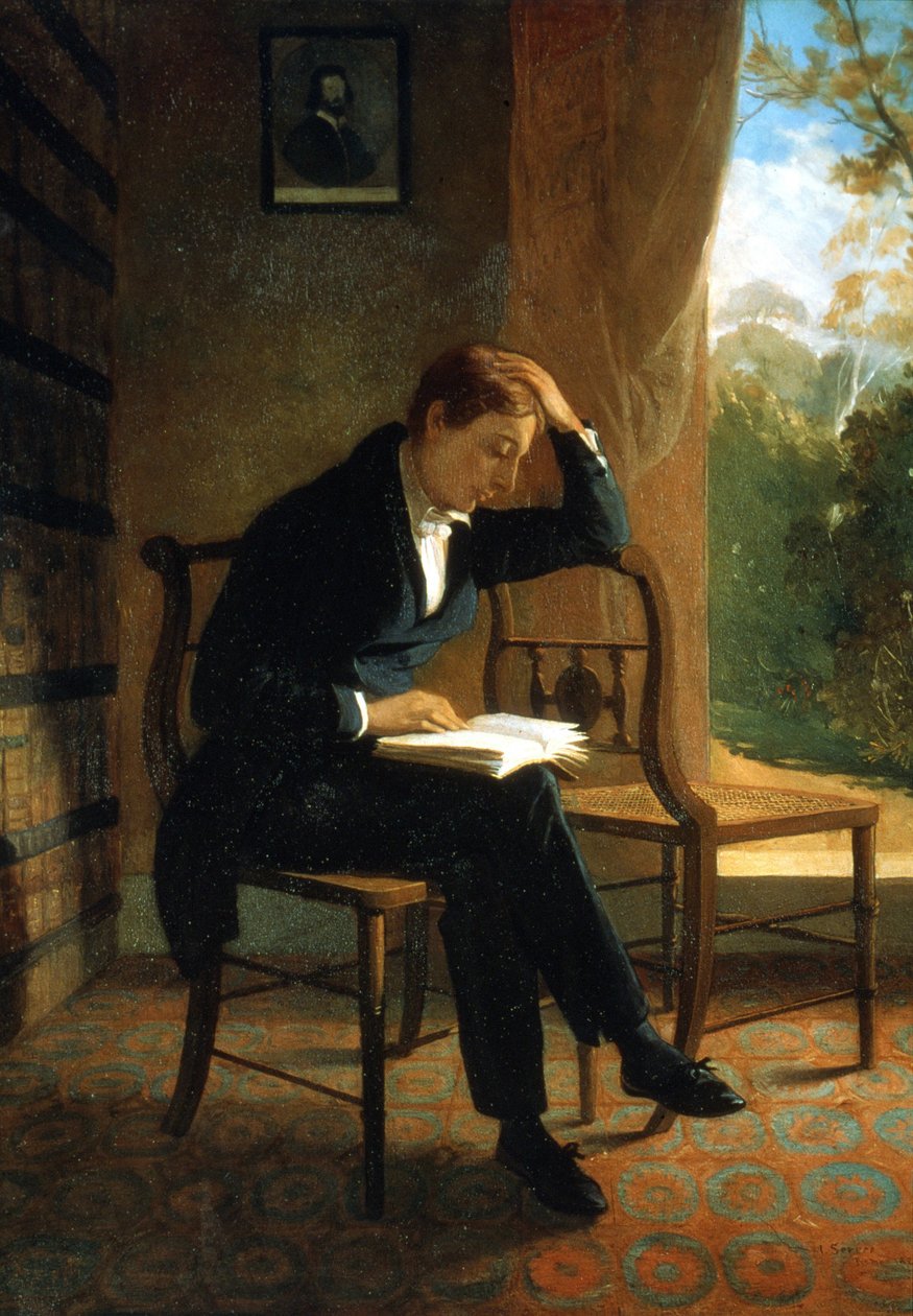 John Keats. Engelsk poet (1795 til 1821). Maleri av Joseph Severn National Portrait Gallery London av Joseph Severn