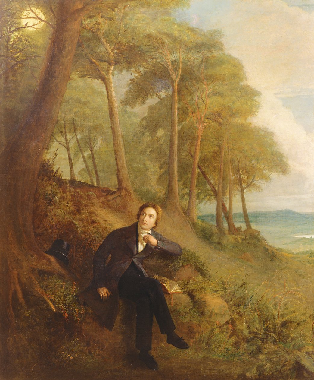 Keats Listening to the Nightingale på Hampstead Heath, 1845 (se også 145175) av Joseph Severn