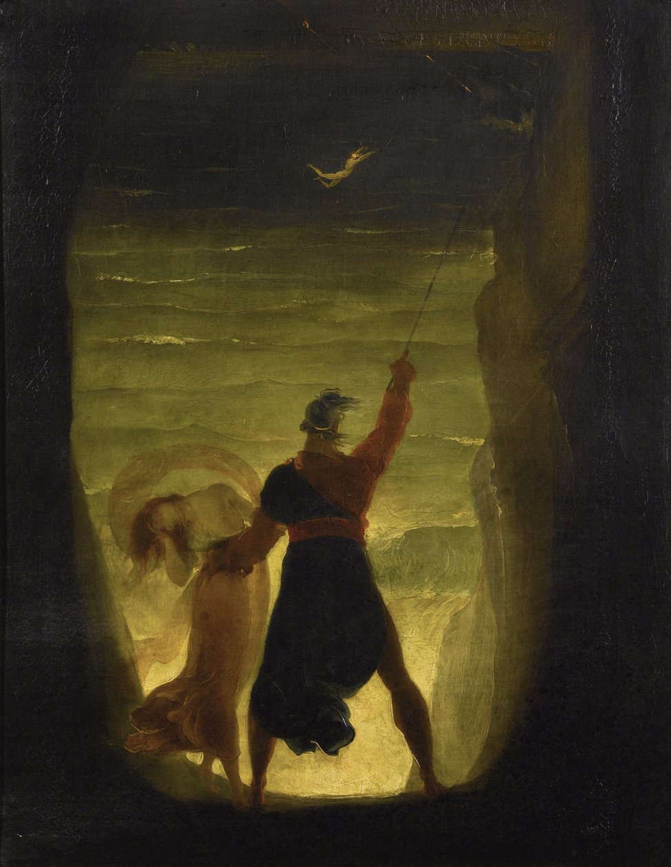 Stormen. Prospero og Ariel par Severn, Joseph av Joseph Severn