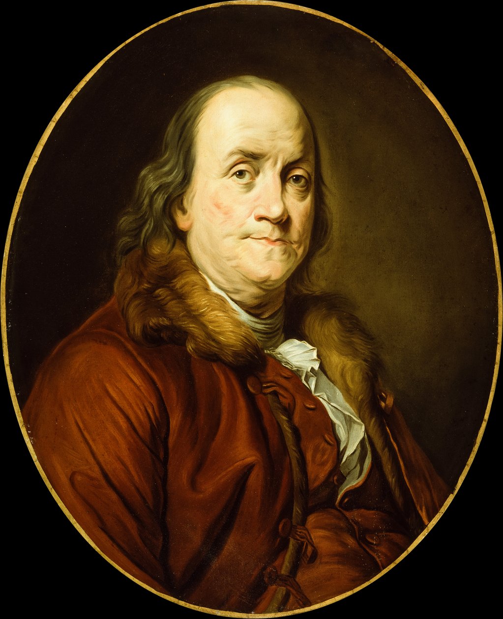 Benjamin Franklin (olje på lerret) av Joseph Siffred (after) Duplessis
