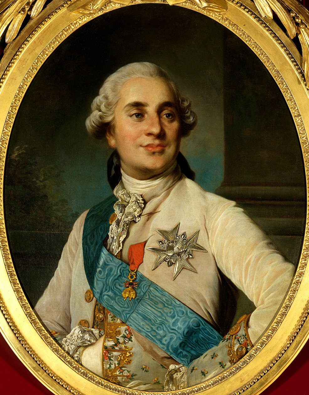 Portrett av Louis XVI (1754 - 1793), konge av Frankrike. Maleri av Joseph Siffred Duplessis (1725-1802) (Joseph-Siffred, Joseph Siffrede, Joseph-Siffrede, Joseph Siffrein, Joseph-Siffrein) av Joseph Siffred Duplessis