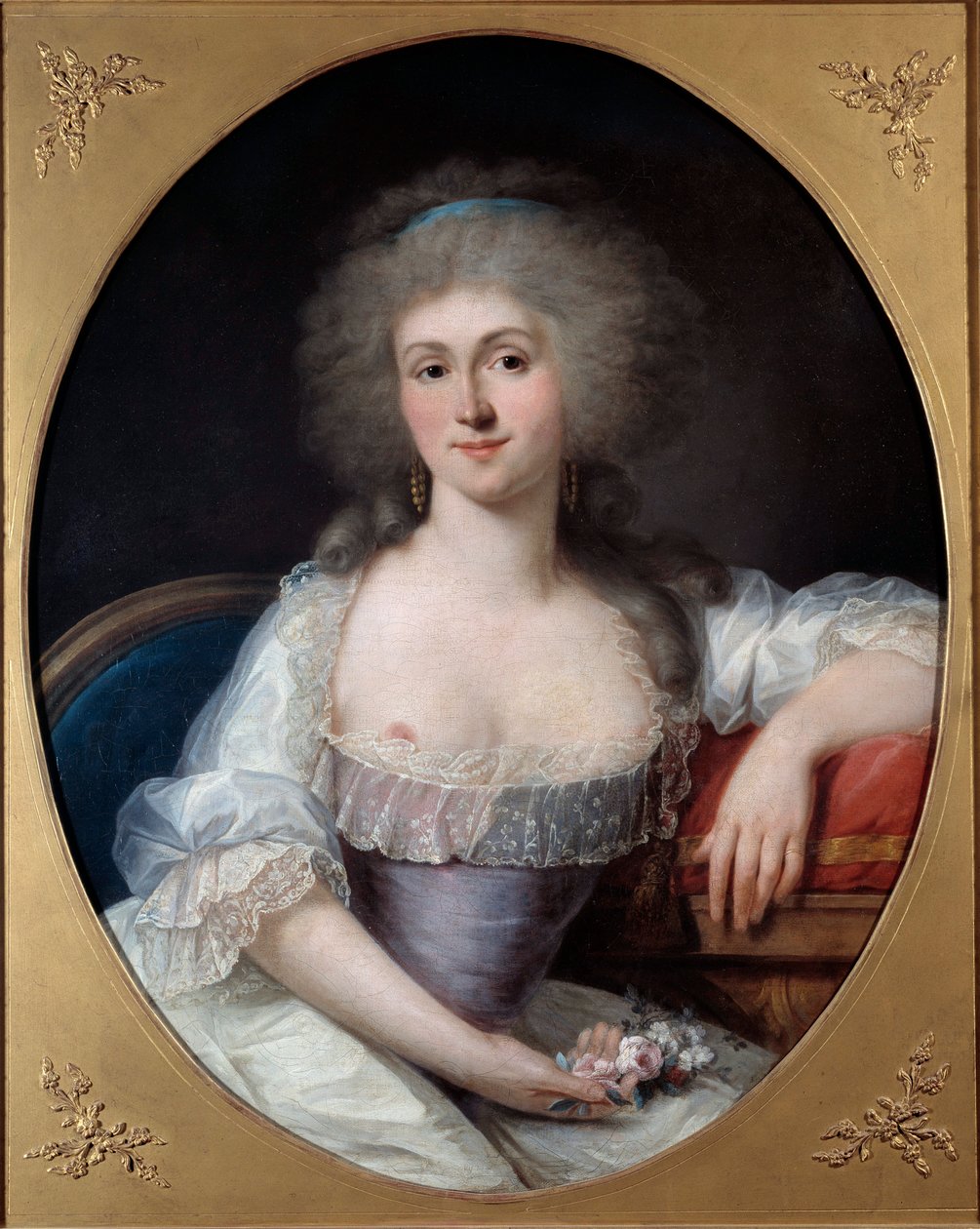 Portrett av Marie Therese Louise de Savoie Carignan, prinsesse de Lamballe (1749-1792) Maleri av Joseph Siffred Duplessis (1725-1802) (Joseph-Siffred, Joseph Siffrede, Joseph-Siffrede, Joseph Siffrein, Joseph-Siffrein) Metz-museet fra 1700-tallet Fine Arts av Joseph Siffred Duplessis