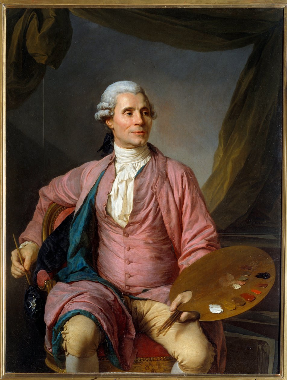 Portrett av maleren Joseph Marie Vien (1716-1809) Maleri av Joseph Siffred Duplessis (1725-1802) (Joseph-Siffred, Joseph Siffrede, Joseph-Siffrede, Joseph Siffrein, Joseph-Siffrein) 1784 Søn 1,33x1 m - Portrett av maleren Joseph Marie Vien (1716- av Joseph Siffred Duplessis