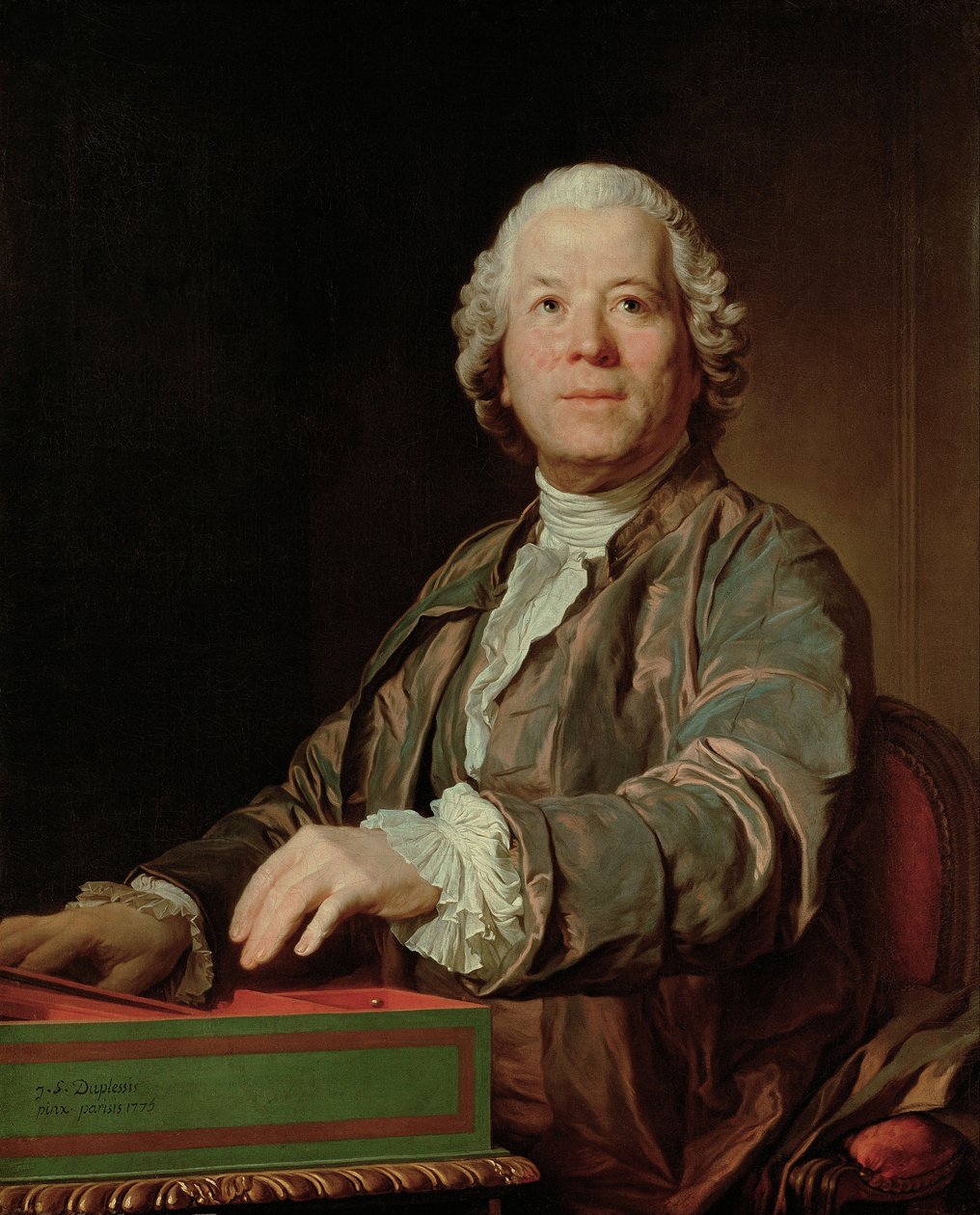 Portrett av komponisten Christoph Willibald Ritter von Gluck 1714-1787, 1775 av Joseph Siffred Duplessis
