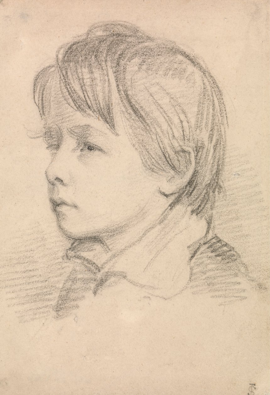 Skisse av kunstnerens bror, kaptein Michael Atwell Slater av Joseph Slater