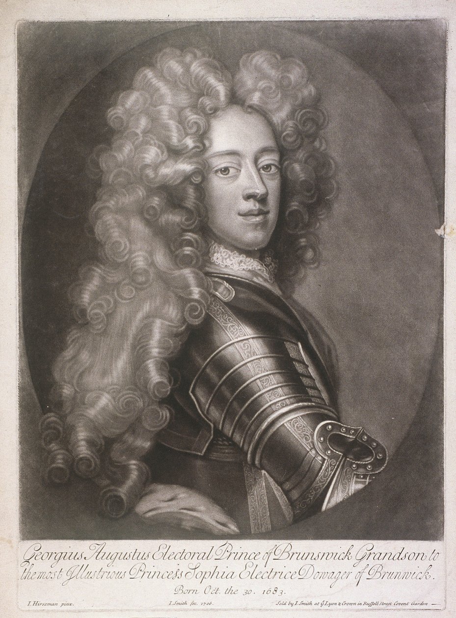 Ovalt portrett av George II, konge av Storbritannia, 1706 av Joseph Smith