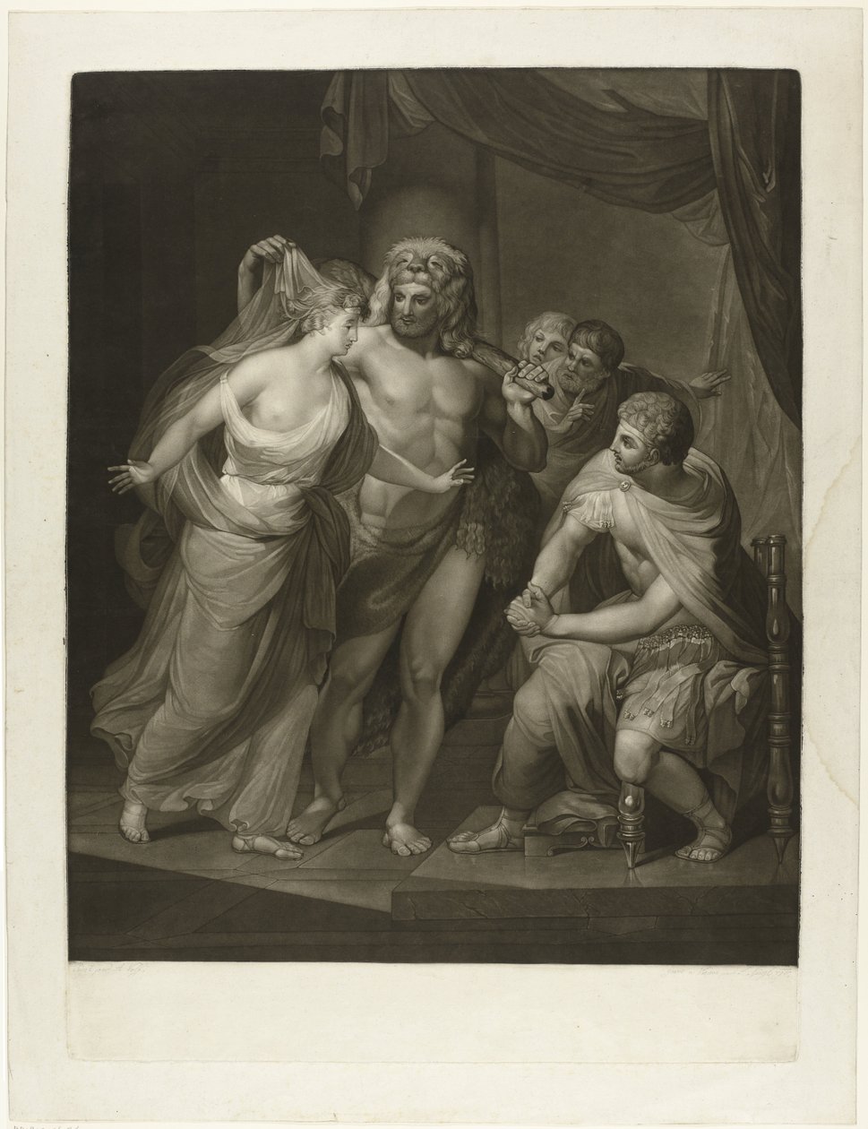 Hercules bringer Alcestis tilbake fra underverdenen av Joseph Spiegl