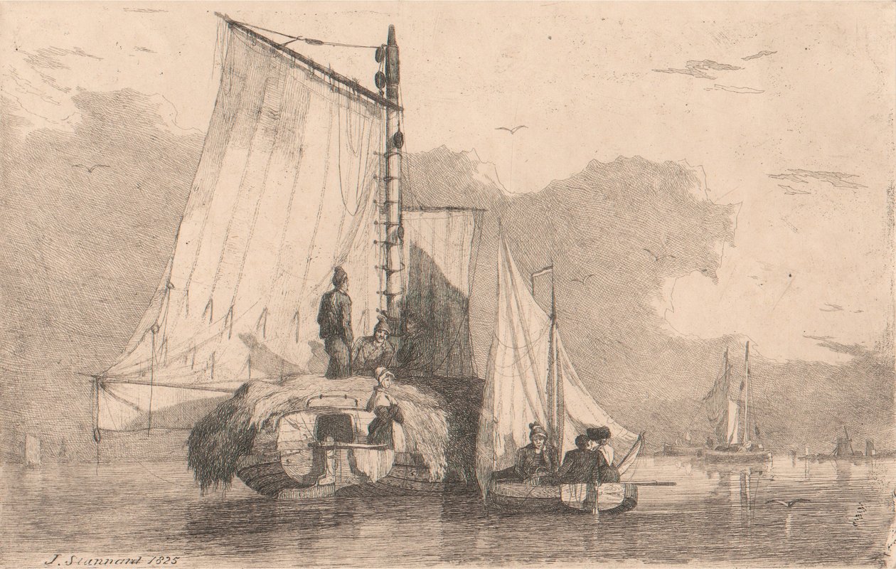 Båter ved Braydon, 1825 av Joseph Stannard