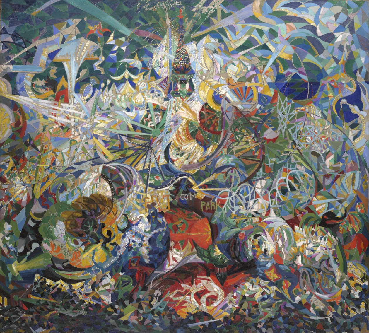 Battle of Lights, Coney Island, Mardi Gras av Joseph Stella
