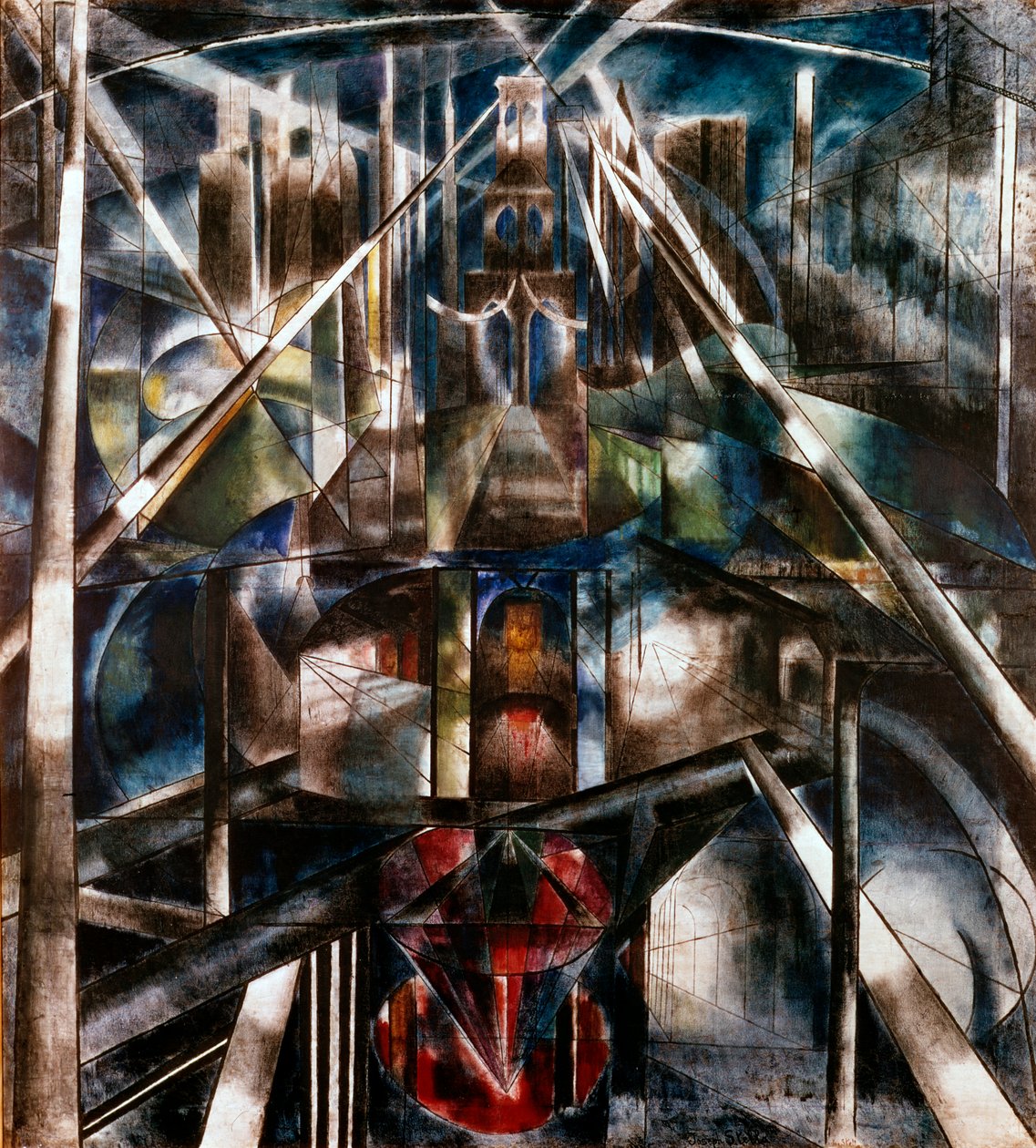 Brooklyn Bridge, 1917 av Joseph Stella