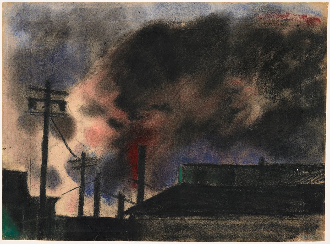Pittsburgh fabrikkscene av Joseph Stella