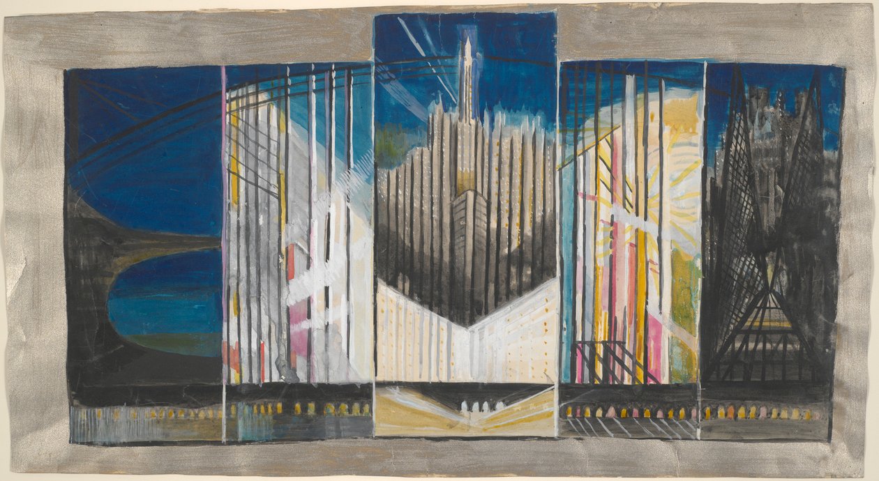Studie for New York Tolket av Joseph Stella