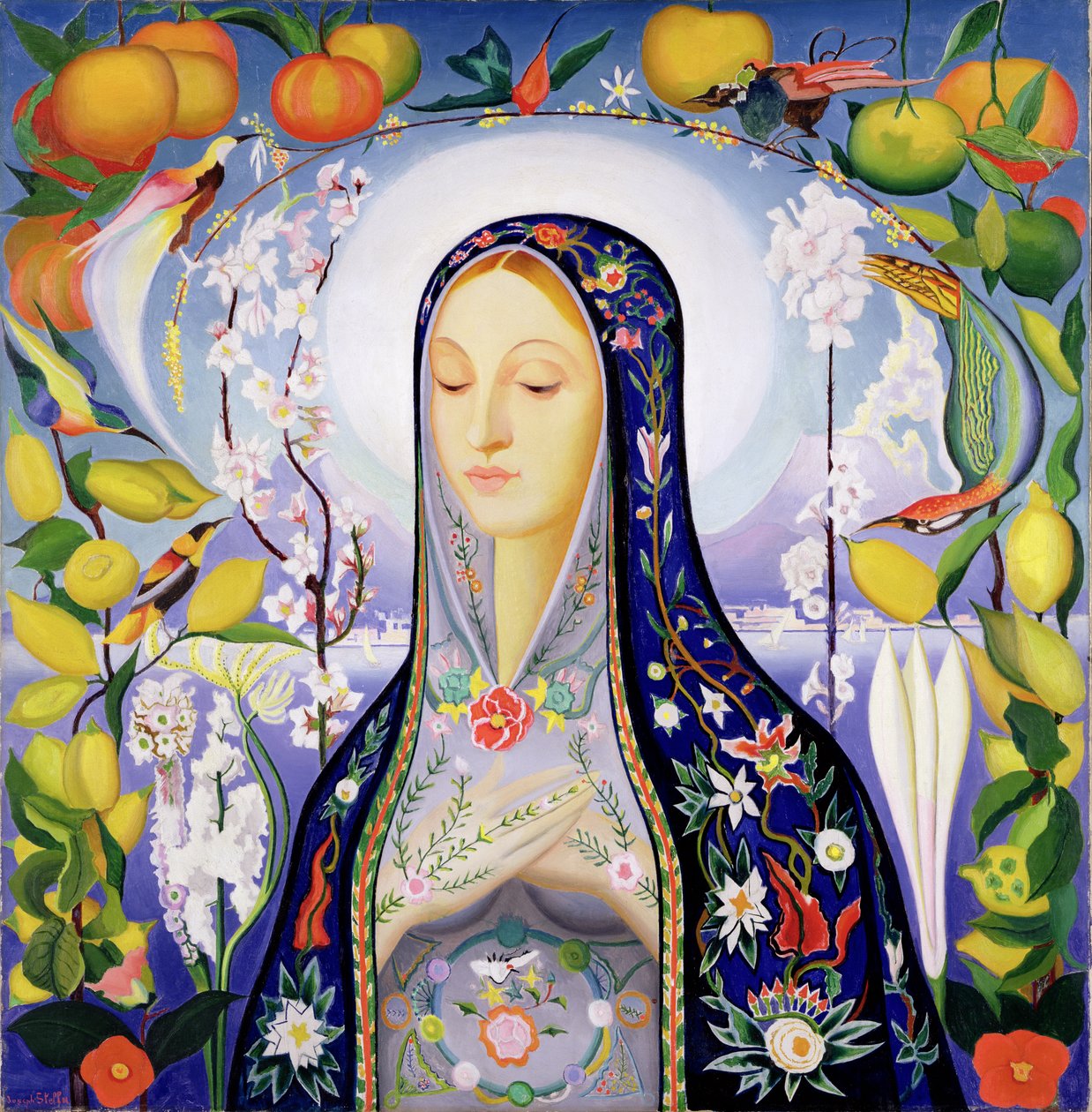 The Virgin (olje på lerret) av Joseph Stella