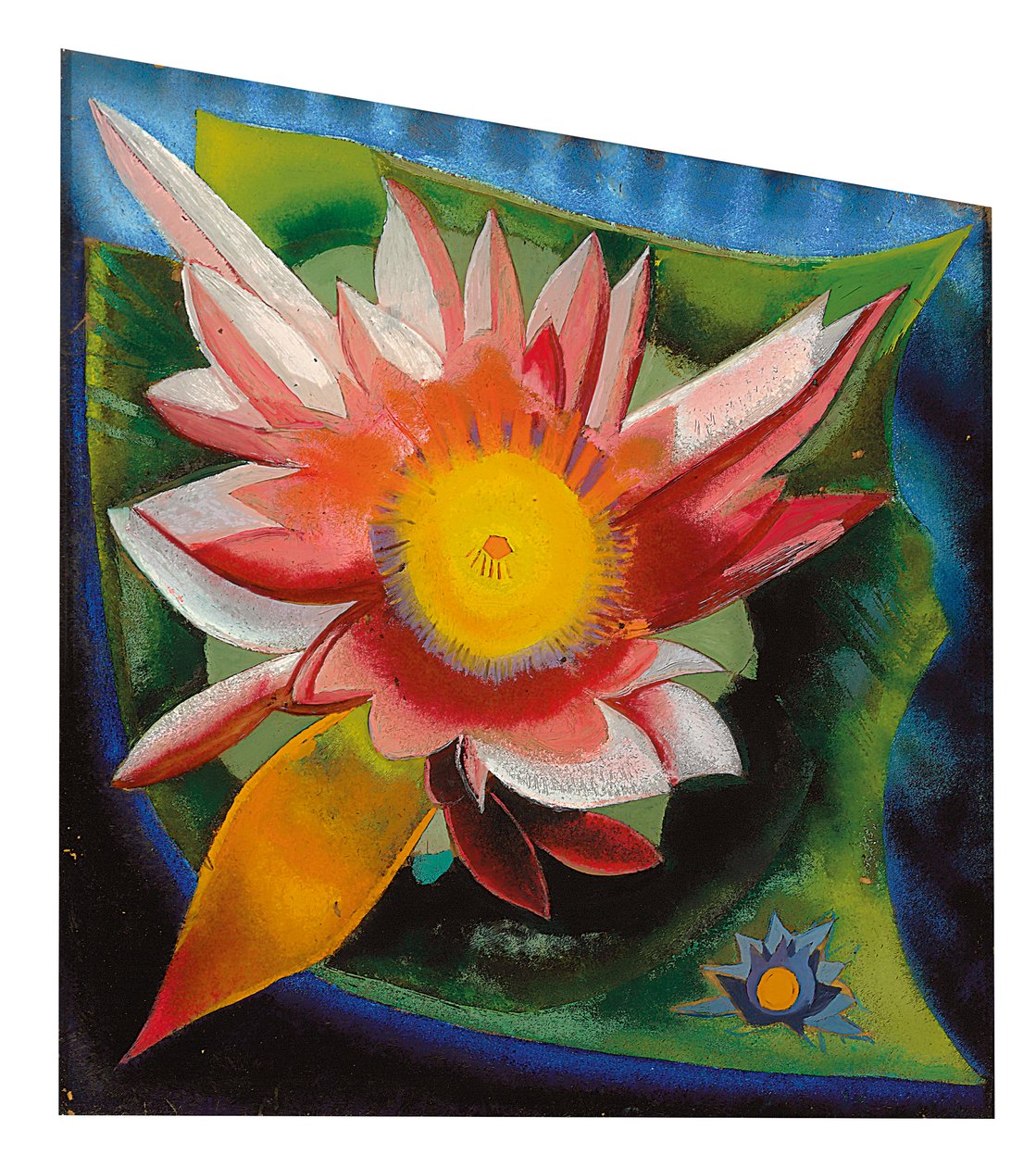 The Water Lily, ca. 1924 (olje på glass) av Joseph Stella