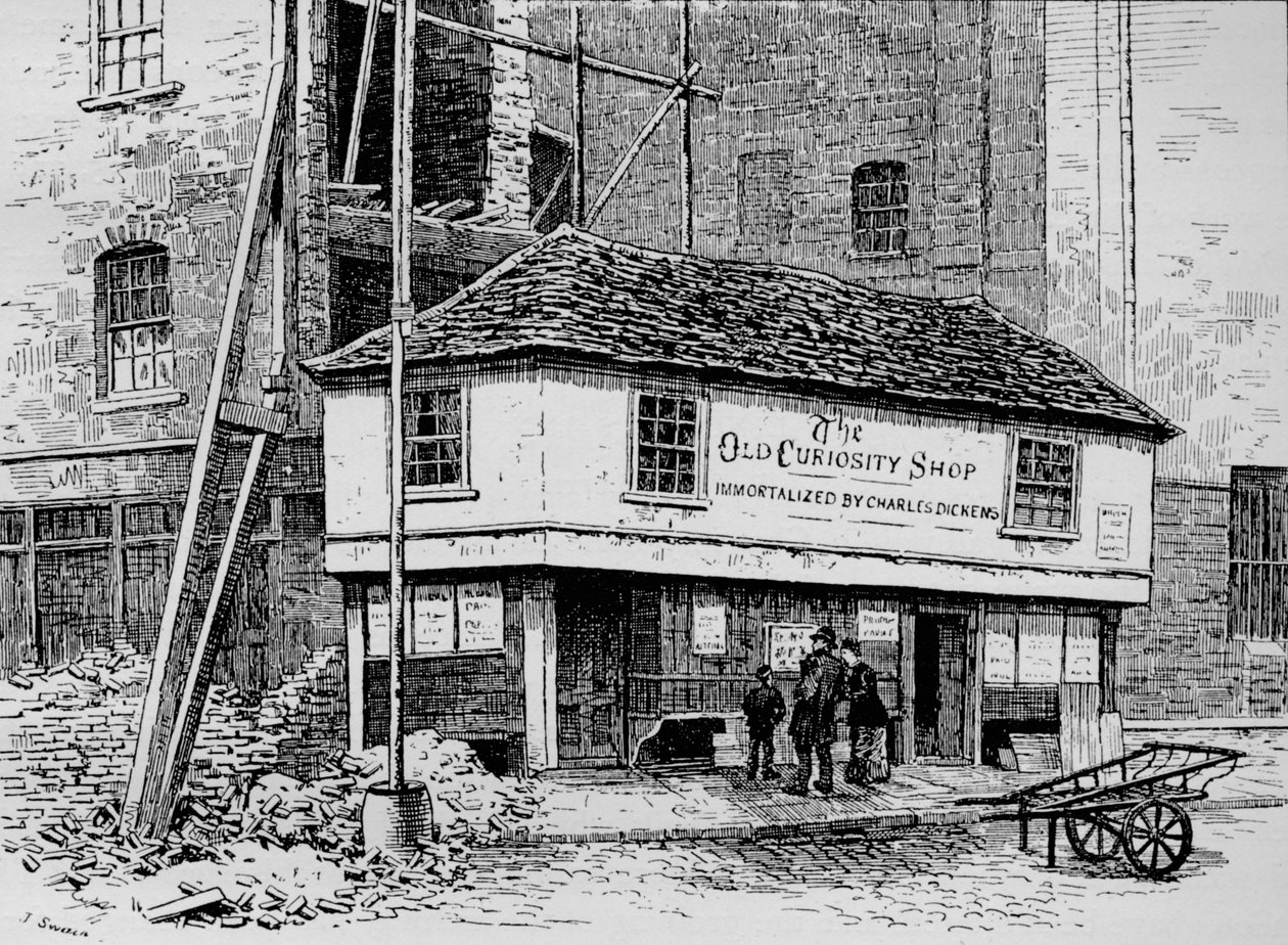 The Old Curiosity Shop nær Lincolns Inn Fields, London, c1860 1911 av Joseph Swain