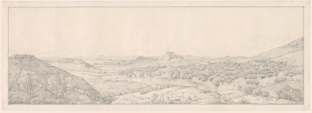 Panorama mot Athen fra Afrodites hage av Joseph Thürmer