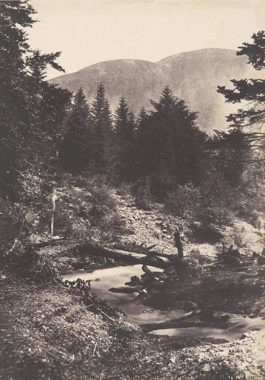 Torrent av Demoiselles-fossen, Bagnères de Luchon., 1853. av Joseph Vigier