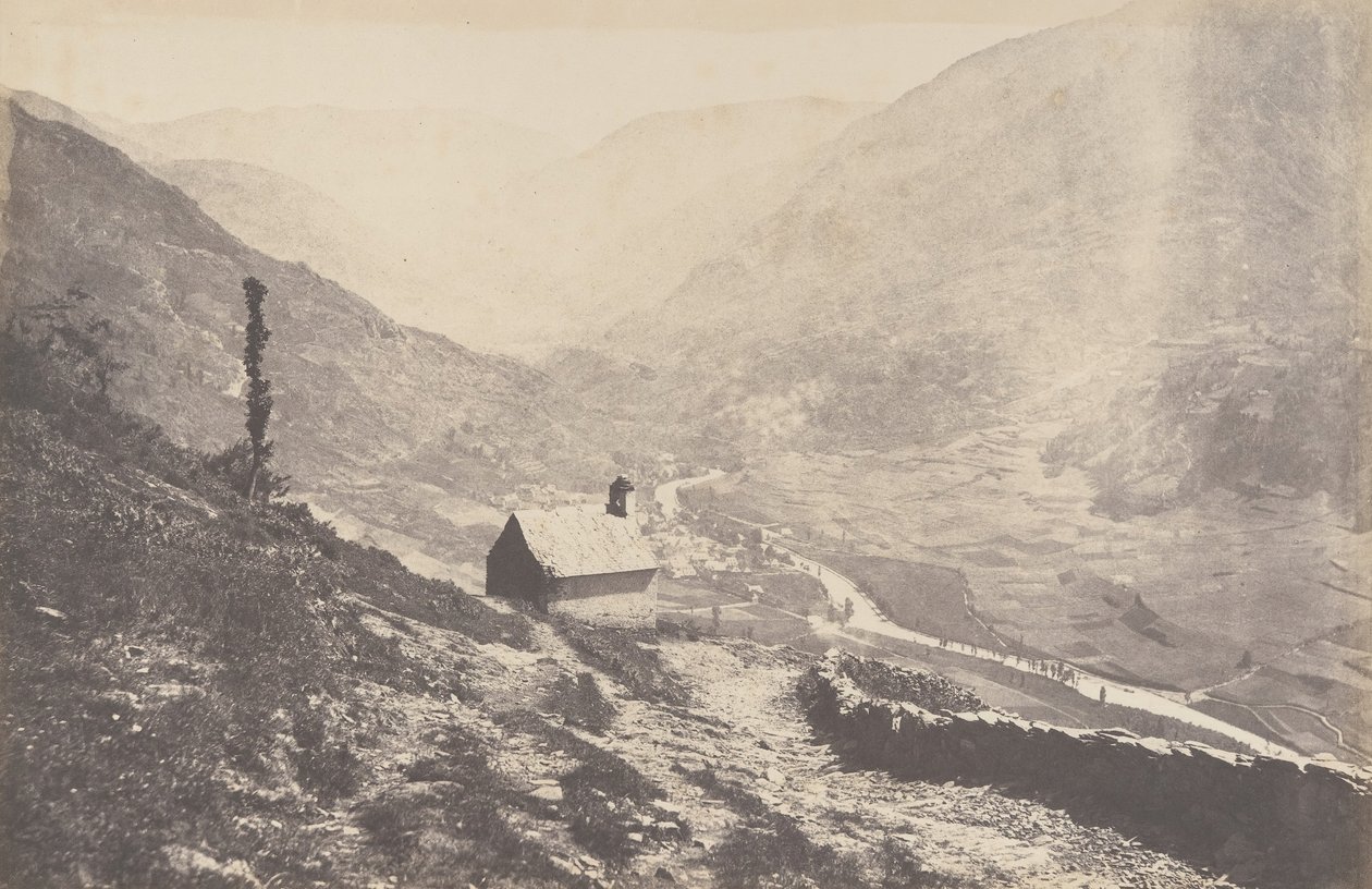 Valley of Bosost hentet fra capilla San Antonio, 1853. av Joseph Vigier