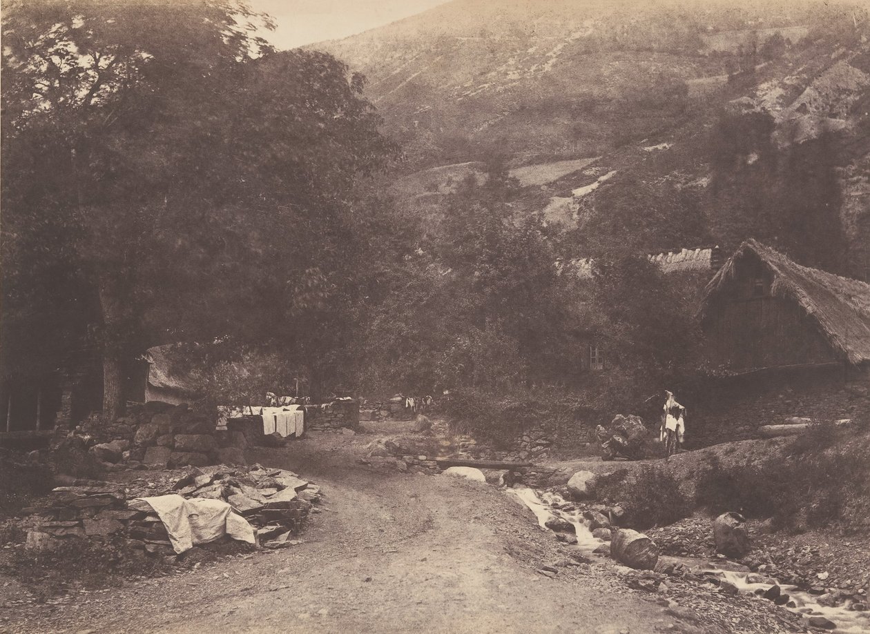 Landsbyen Montaubant hentet fra Luchon, 1853. av Joseph Vigier