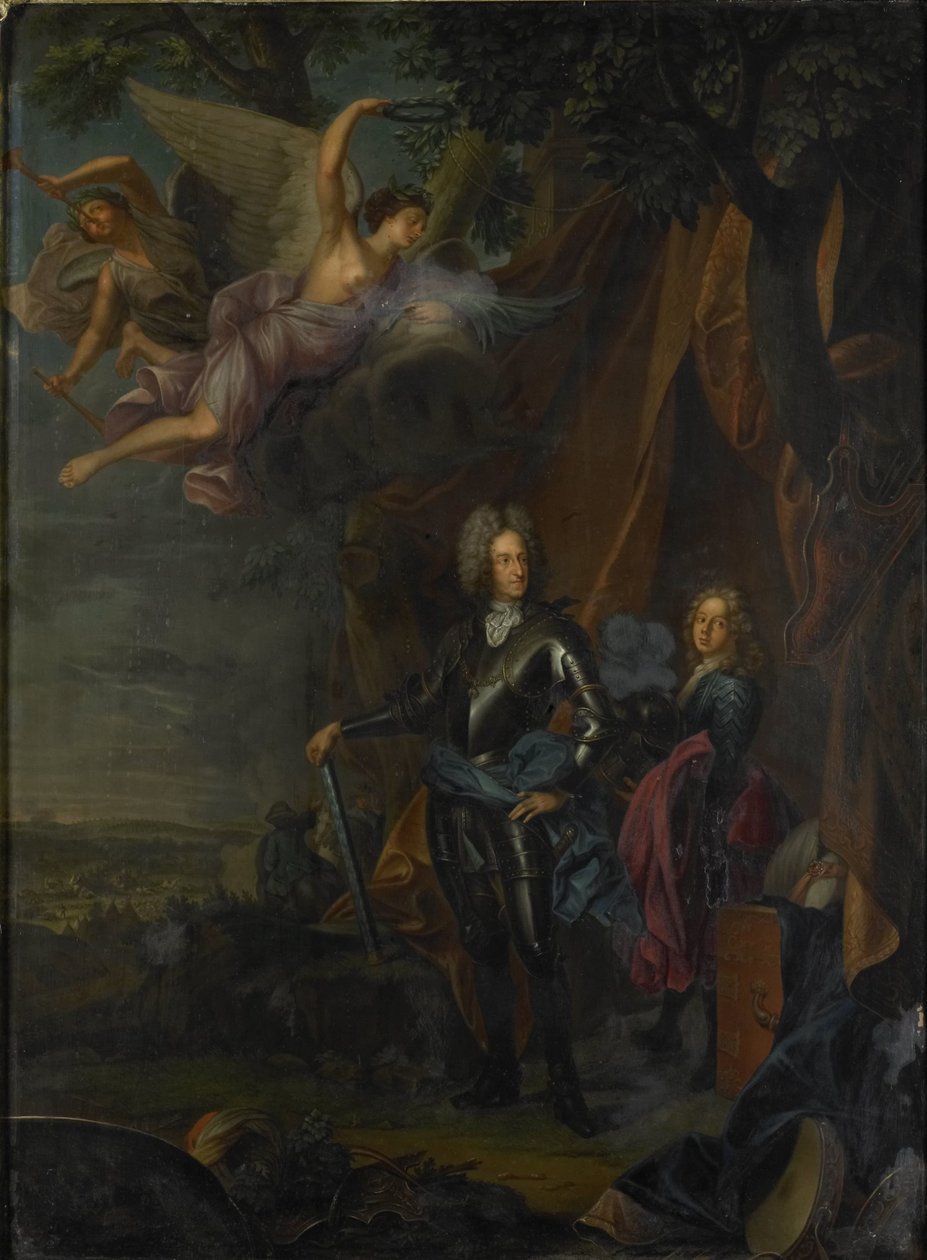 Portrett av Maximilian II, kurfyrsten av Bayern, i slaget ved Mohács mot tyrkerne av Joseph Vivien (copy after)