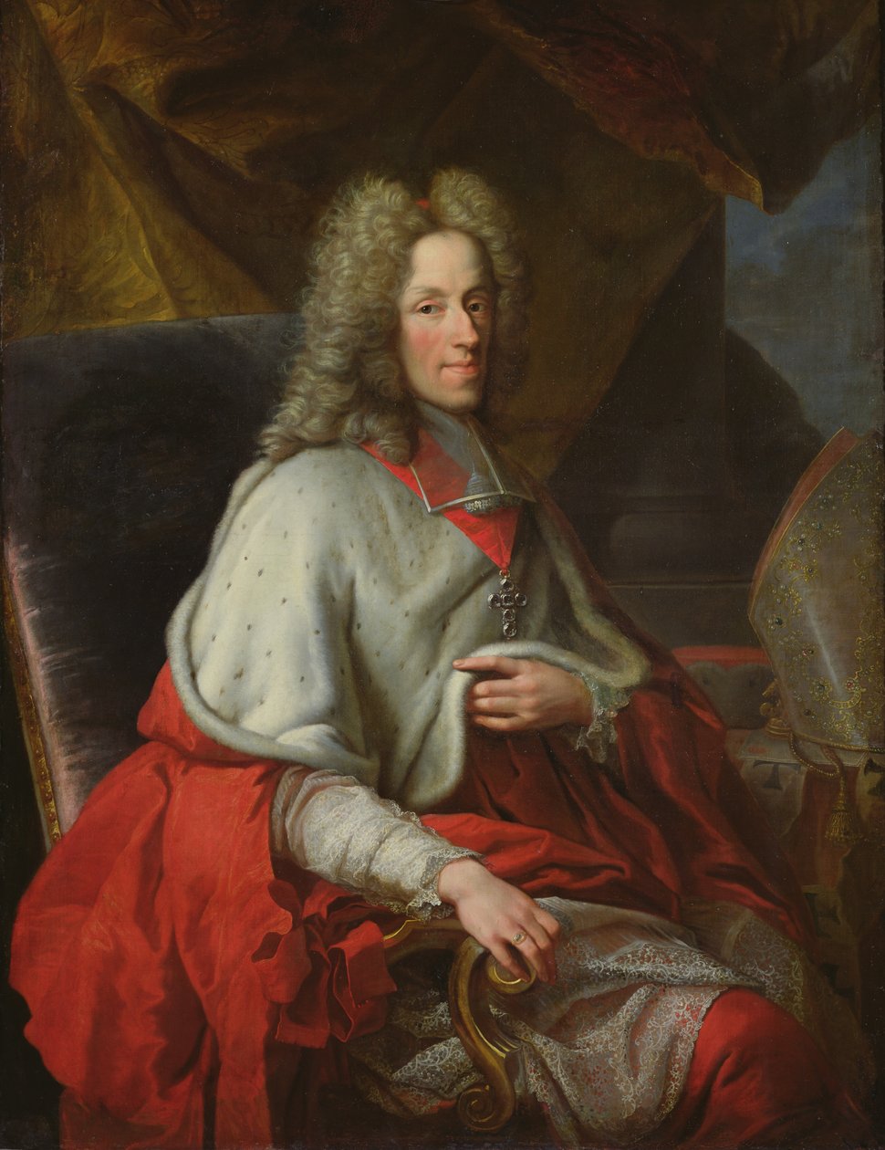 Portrett av kardinal Joseph Clement de Baviere, kurfyrst av Köln av Joseph Vivien