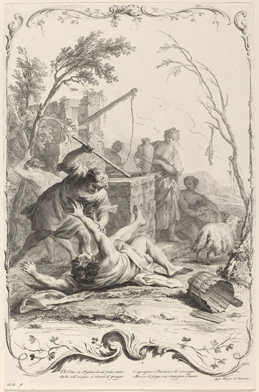 Moses slår en hyrde av Joseph Wagner