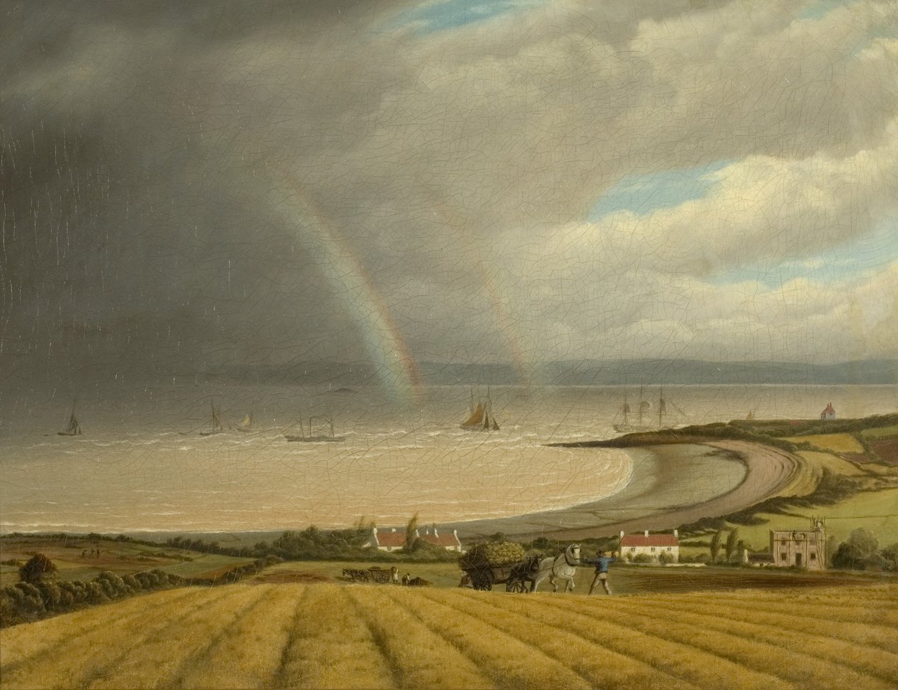 Utsikt fra Portishead mot Wales, ca. 1832 av Joseph Walter