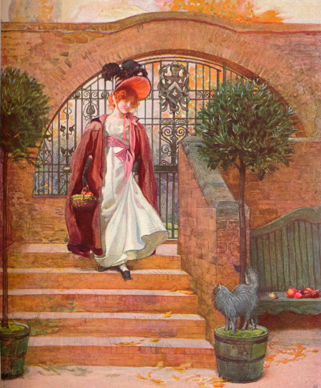 The Orchard, Harrow: The Entrance Gate and Steps, c1880-1903, 1903 av Joseph Walter West
