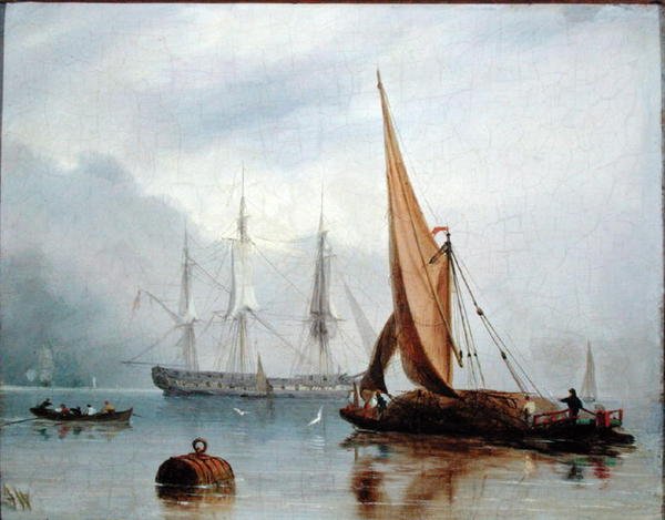 A Tranquil Day (olje på panel) av Joseph Walters