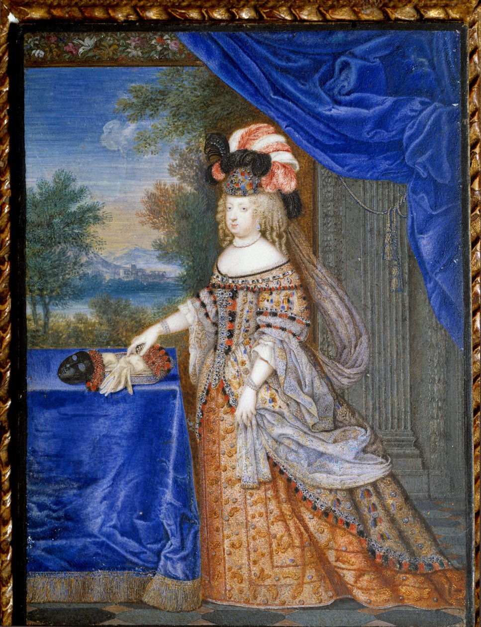 Portrett av Marie Therese av Østerrike i polsk drakt (1638 - 1683) Dronning av Frankrike. Sveitsisk maleri av Werner Joseph Le Jeune (1637-1710) av Joseph Werner