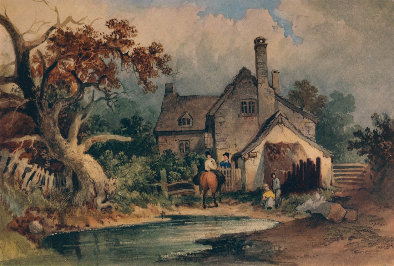 En hytte, c1852 av Joseph William Allen