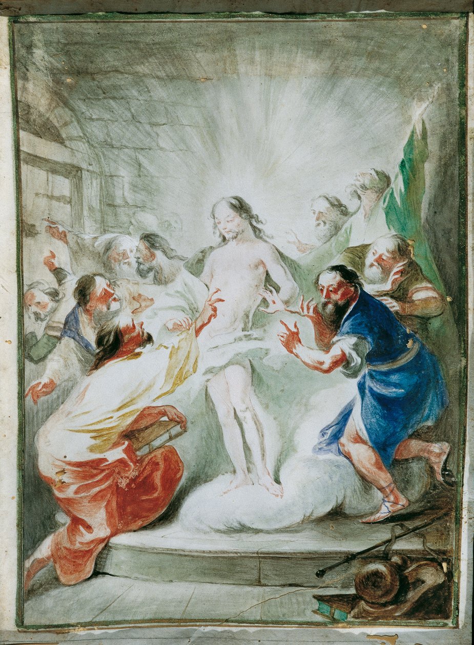 Den oppstandne Kristus viser seg for disiplene av Joseph Winterhalder d. J.
