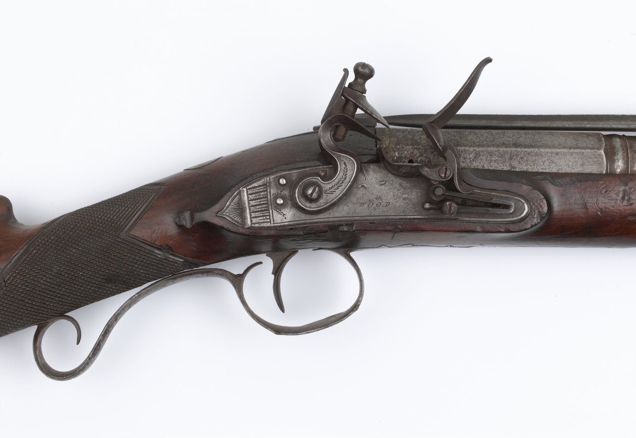 Blunderbuss med fjærbajonett utstedt til Irish Volunteers, ca. 1815 (blunderbuss, flintlock) av Joseph Wood
