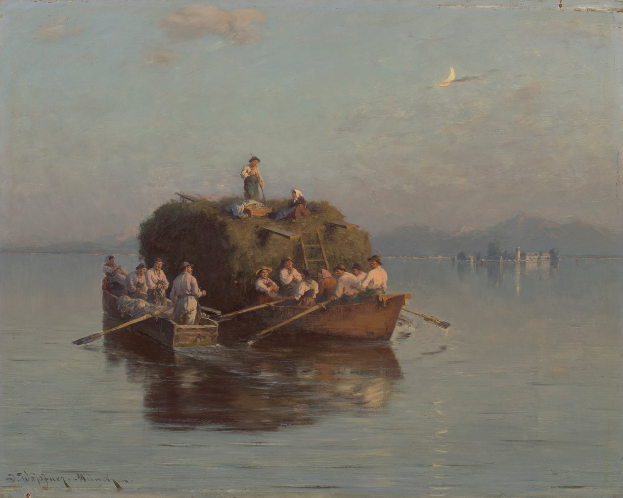 Høybåt på Chiemsee av Joseph Wopfner