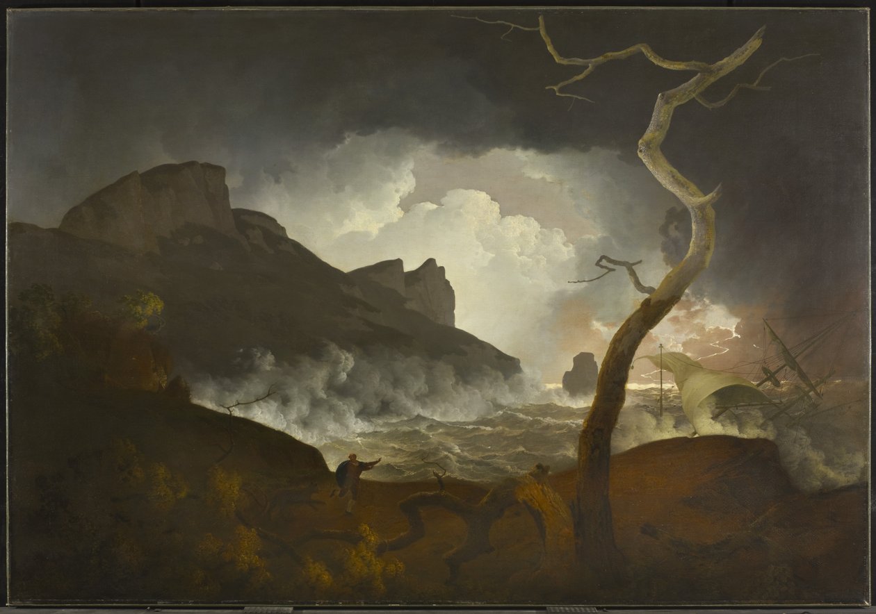 Antigonus in the Storm (Act III, scene iii, fra Shakespeares The Winters Tale), 1790-92 av Joseph Wright of Derby