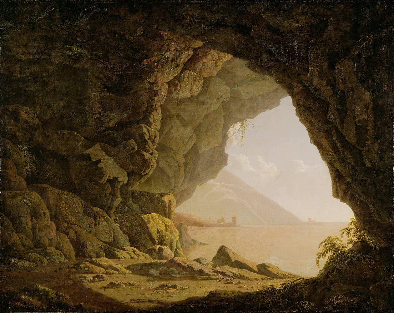 Cavern, nær Napoli, 1774 av Joseph Wright of Derby