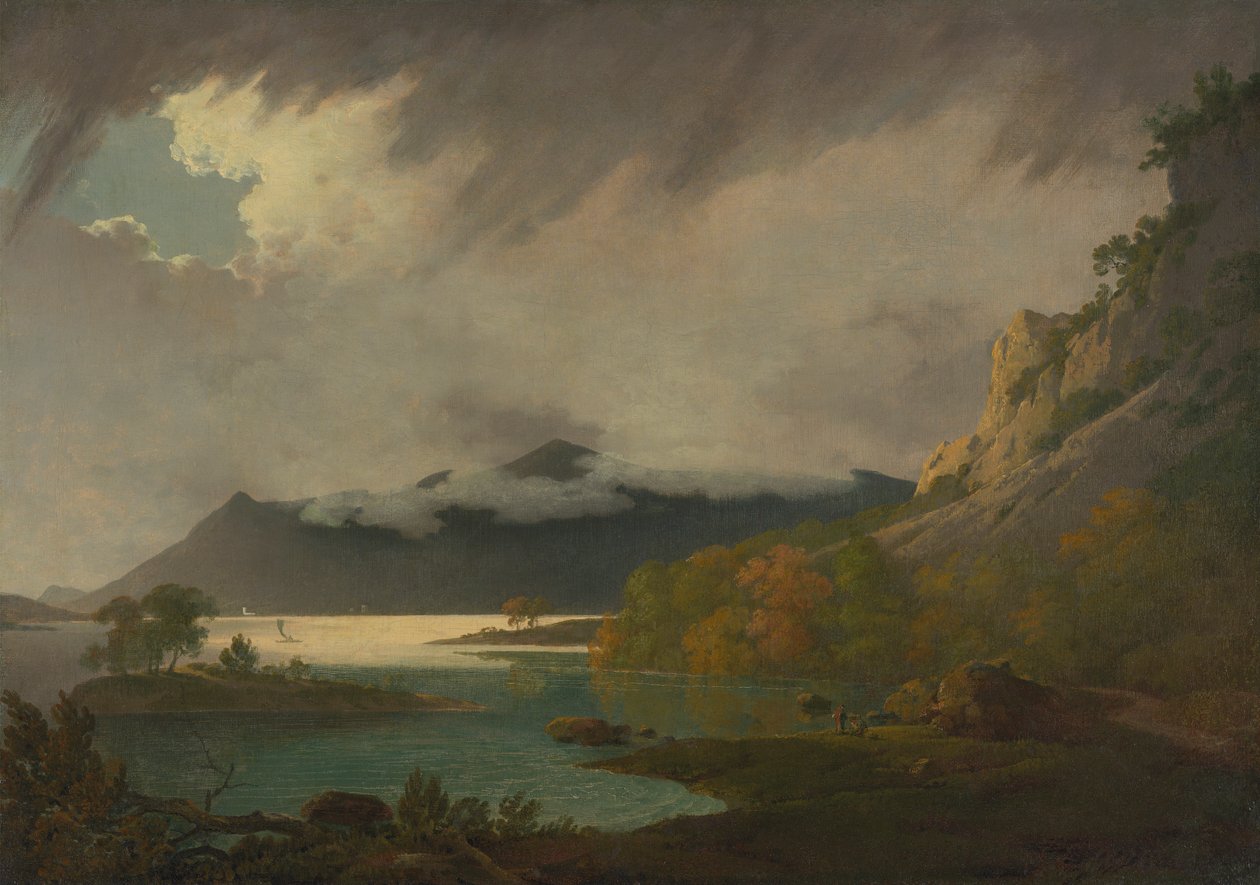 Derwent Water, med Skiddaw i det fjerne av Joseph Wright of Derby