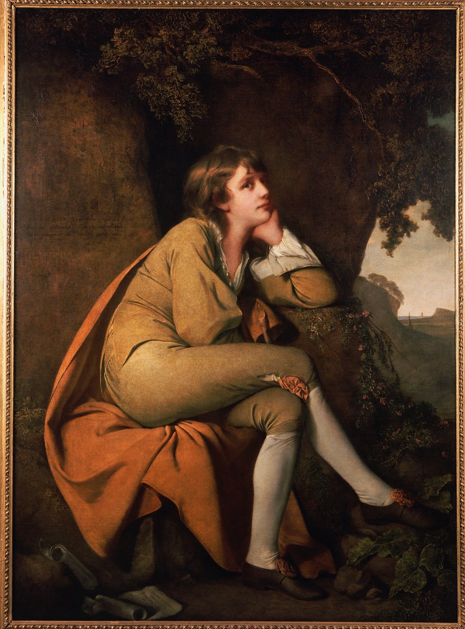 Edwin, fra "Minstrel" av Dr. Beattie av Joseph Wright of Derby