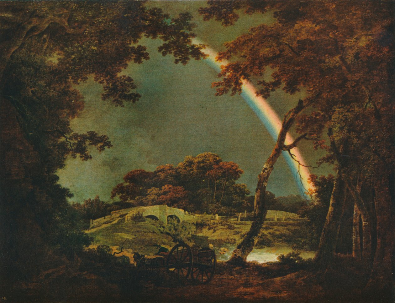 Landskap med en regnbueeffekt, 1794, 1930. av Joseph Wright of Derby