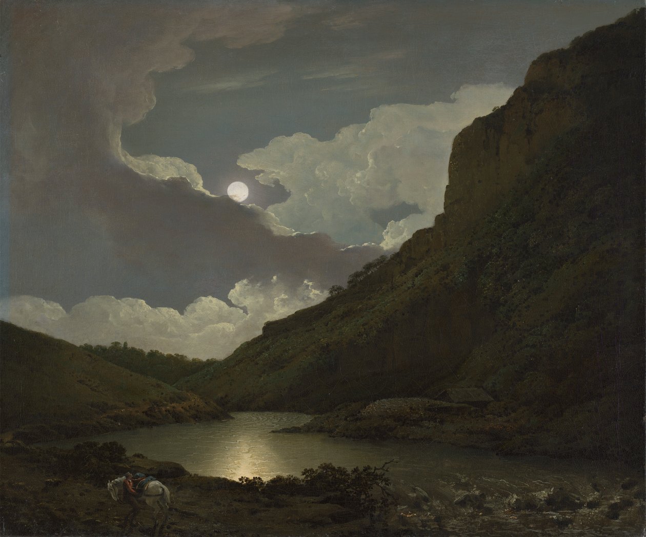 Matlock Tor av Moonlight av Joseph Wright of Derby