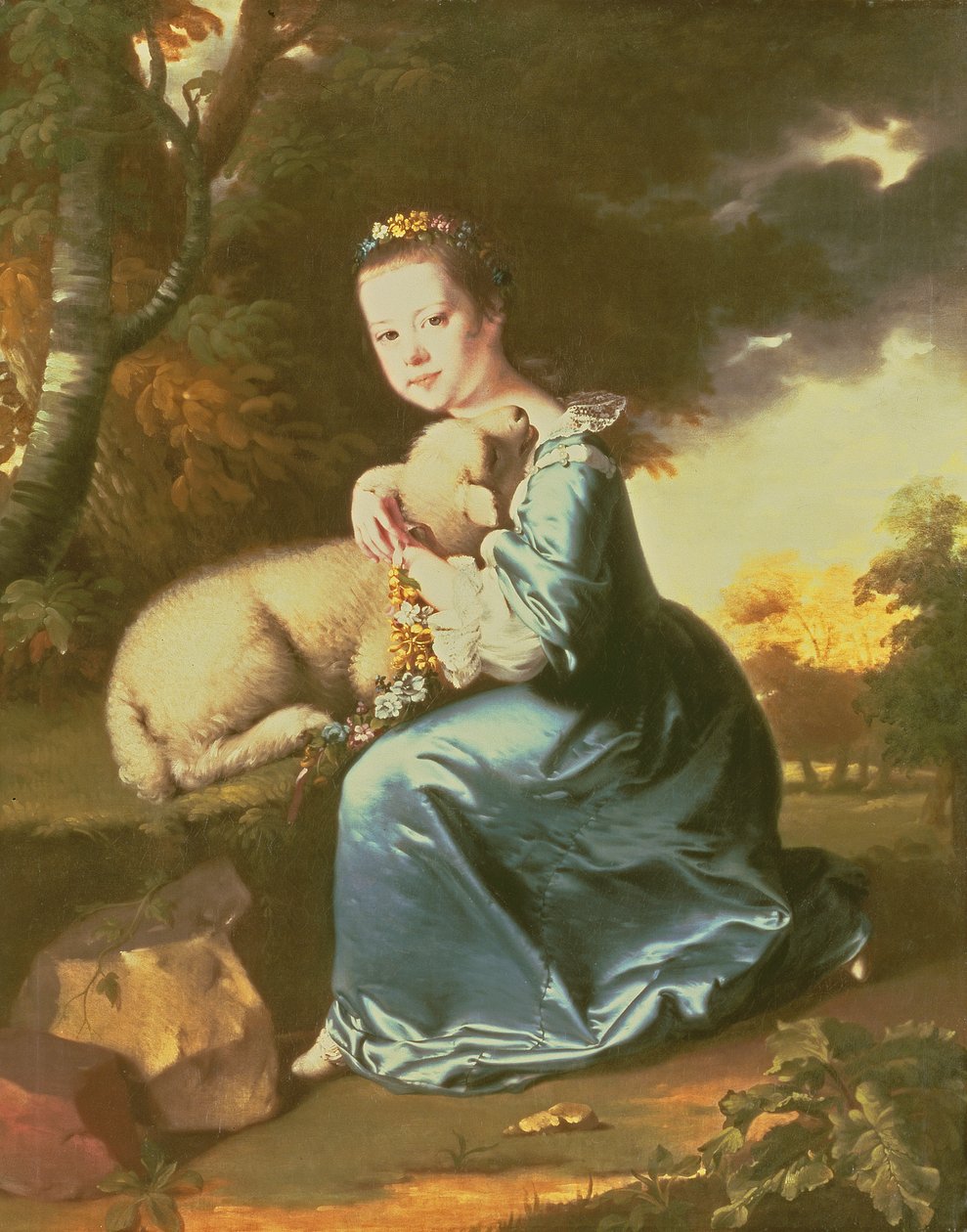 Frøken Frances Warren, tidlig på 1760-tallet (olje på lerret) av Joseph Wright of Derby