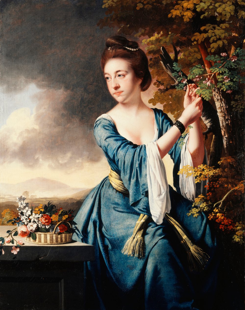 Portrett av Elizabeth, fru John Bostock, ca. 1769 av Joseph Wright of Derby