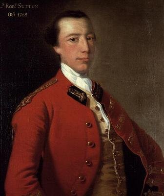 Portrett av Lord Robert Sutton i uniform av Joseph Wright of Derby